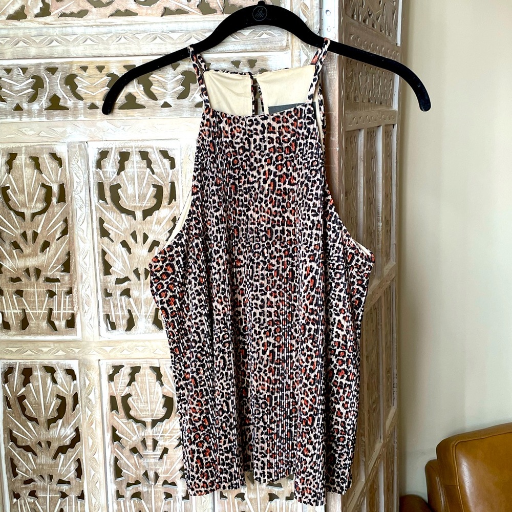 Anthropologie Sunday in Brooklyn Leopard Print Top Blouse Size Small